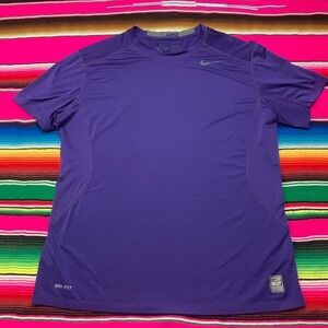 2/$30 Nike Pro Combat Dri-Fi Shirt Mens XL Purple Hypercool Fitted‎ Performance